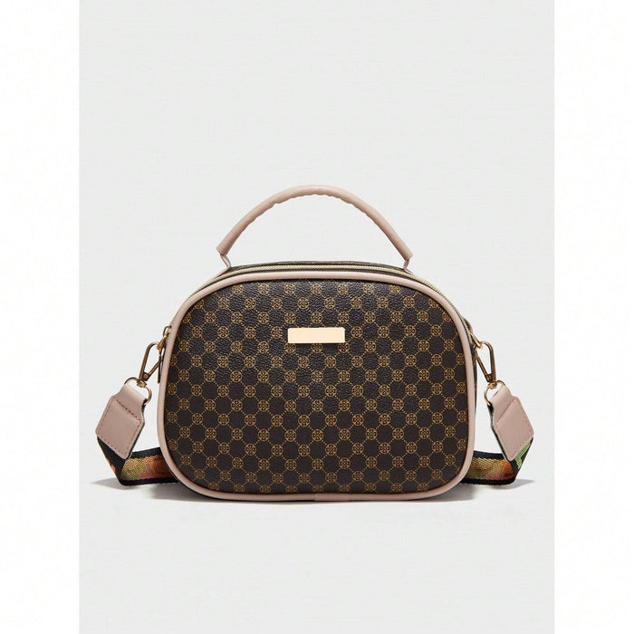 SHEIN Bolso cuadrado decorativo de metal con patrón geométrico, liviano - Quierox - Tienda Online