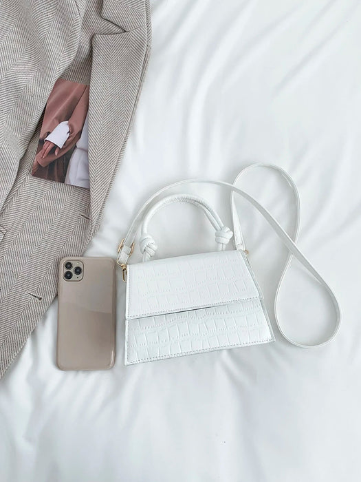 SHEIN Bolso cuadrado ligero con solapa y estampado de cocodrilo en relieve - Quierox - Tienda Online