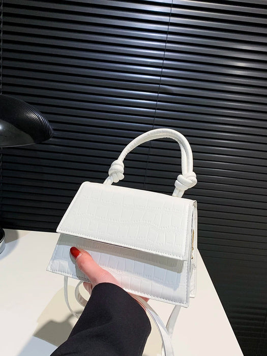 SHEIN Bolso cuadrado ligero con solapa y estampado de cocodrilo en relieve - Quierox - Tienda Online