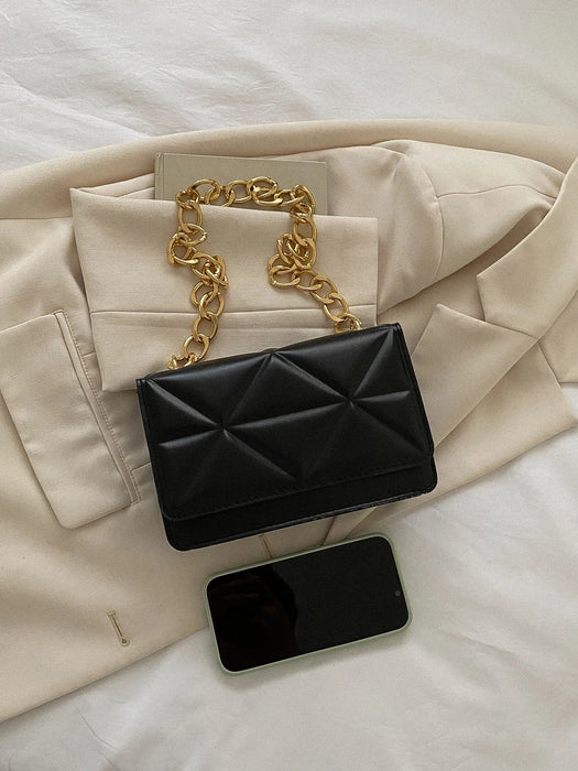 Shein Bolso cuadrado ligero, informal, con solapa y detalle en relieve - Quierox - Tienda Online