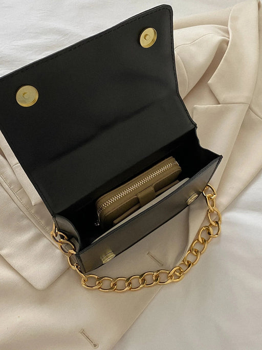 Shein Bolso cuadrado ligero, informal, con solapa y detalle en relieve - Quierox - Tienda Online