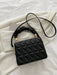 SHEIN Bolso cuadrado ligero, informal y elegante con asa superior fruncida y solapa - Quierox - Tienda Online