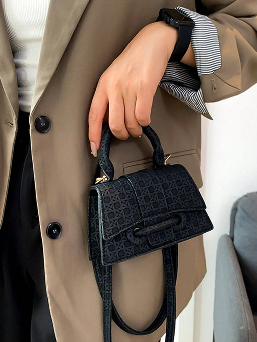 SHEIN Bolso cuadrado pequeño casual con cordón y cierre elegante - Quierox - Tienda Online