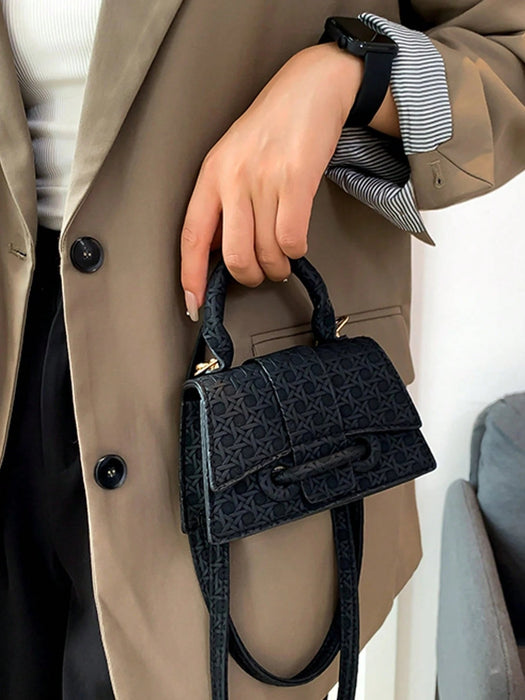 SHEIN Bolso cuadrado pequeño casual con cordón y cierre elegante - Quierox - Tienda Online
