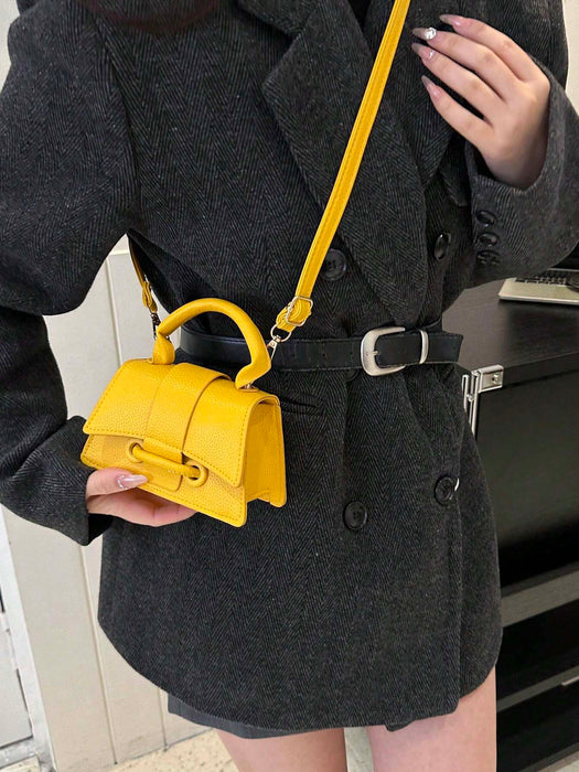 Shein Bolso cuadrado pequeño, elegante, informal, con cierre de cordón - Quierox - Tienda Online
