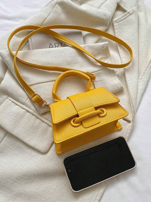 Shein Bolso cuadrado pequeño, elegante, informal, con cierre de cordón - Quierox - Tienda Online