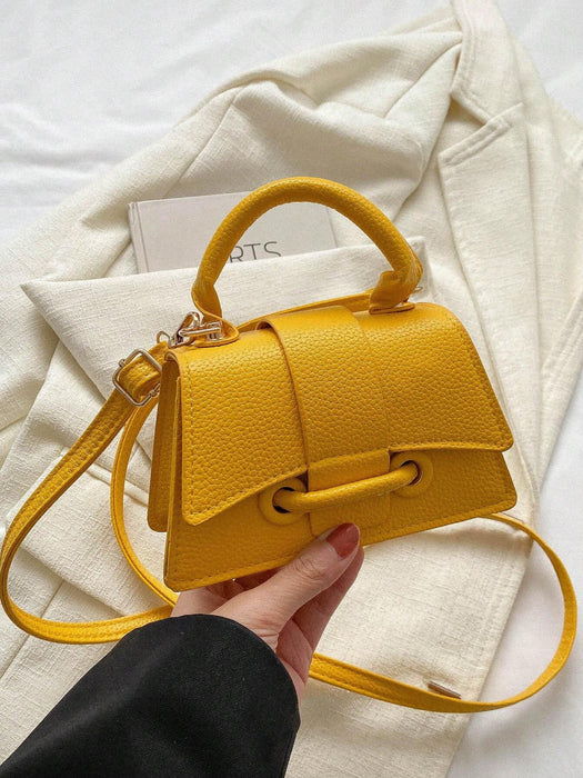 Shein Bolso cuadrado pequeño, elegante, informal, con cierre de cordón - Quierox - Tienda Online