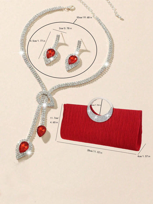 Shein Bolso de fiesta elegante de lujo para mujer, bolso de hombro con cadena de diamantes de imitación - Quierox - Tienda Online