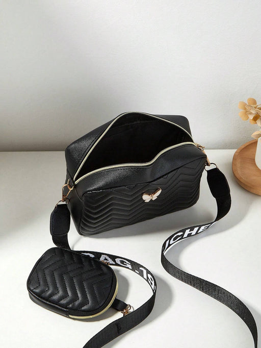 SHEIN Bolso de hombro con mariposa para mujer, bolso cruzado acolchado, monedero pequeño. - Quierox - Tienda Online