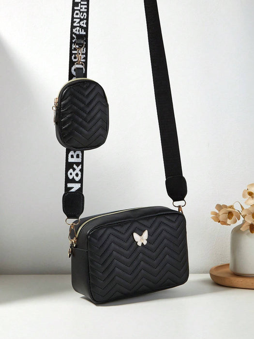 SHEIN Bolso de hombro con mariposa para mujer, bolso cruzado acolchado, monedero pequeño. - Quierox - Tienda Online