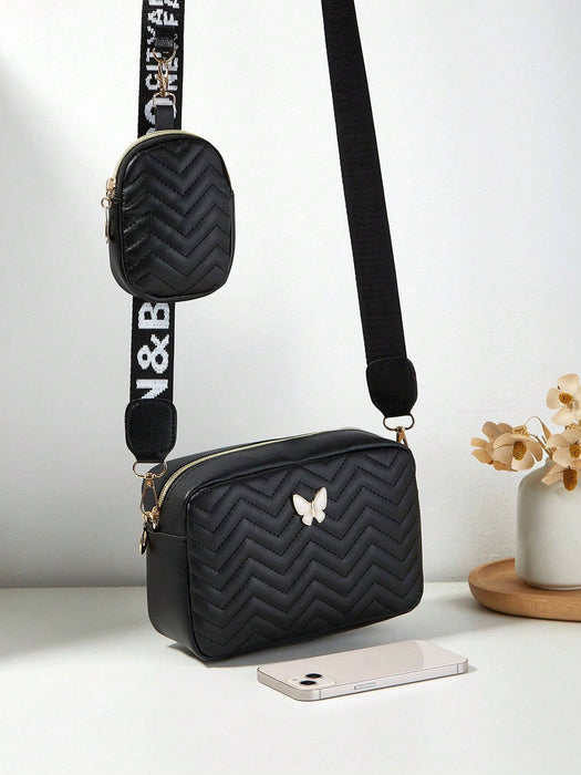 SHEIN Bolso de hombro con mariposa para mujer, bolso cruzado acolchado, monedero pequeño. - Quierox - Tienda Online