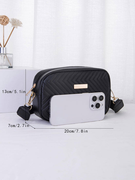 Shein Bolso de hombro de mujer acolchado con correa diagonal - Quierox - Tienda Online