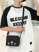 SHEIN Bolso de hombro diagonal con estampado de cruz - Quierox - Tienda Online