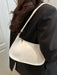 SHEIN Bolso de hombro geométrico de color liso con relieve y cremallera - Quierox - Tienda Online
