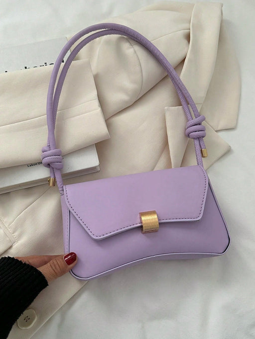 SHEIN Bolso de hombro minimalista de diseño baguette de color liso - Quierox - Tienda Online