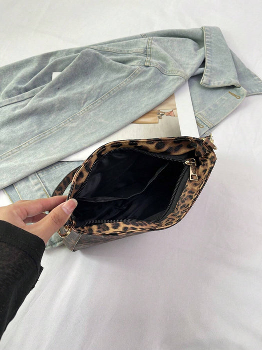 Shein Bolso de mano con estampado de leopardo minimalista para el brazo - Quierox - Tienda Online