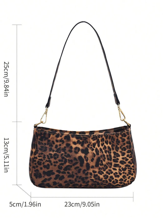 Shein Bolso de mano con estampado de leopardo minimalista para el brazo - Quierox - Tienda Online