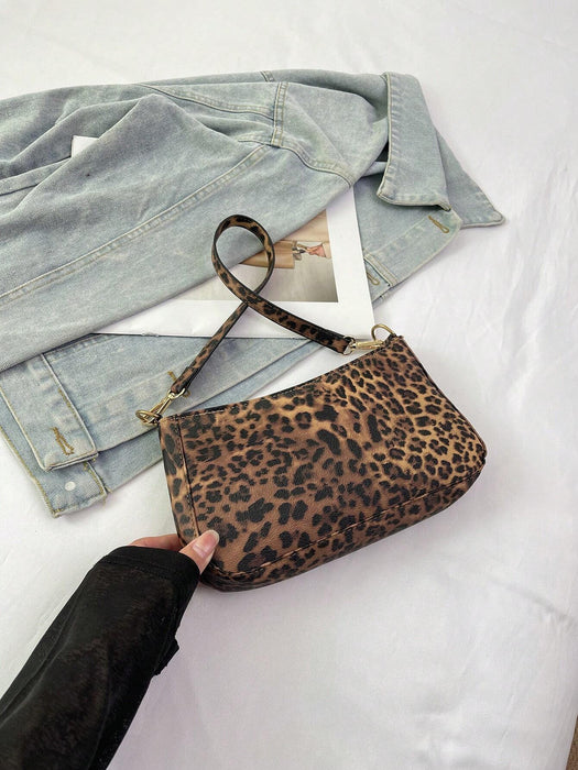 Shein Bolso de mano con estampado de leopardo minimalista para el brazo - Quierox - Tienda Online