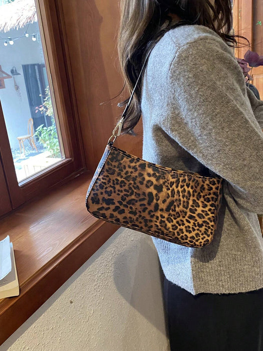 Shein Bolso de mano con estampado de leopardo minimalista para el brazo - Quierox - Tienda Online