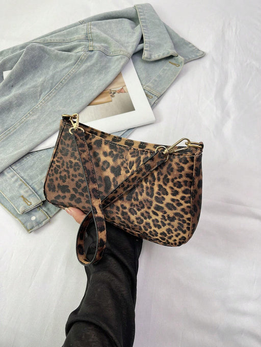 Shein Bolso de mano con estampado de leopardo minimalista para el brazo - Quierox - Tienda Online