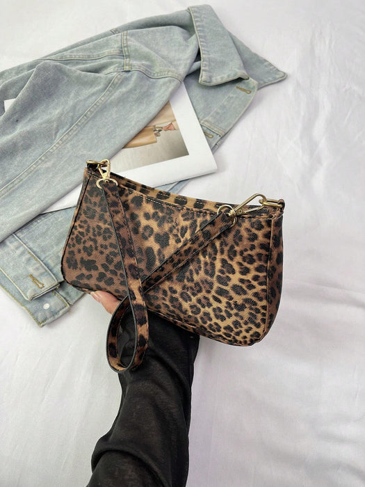 Shein Bolso de mano con estampado de leopardo minimalista para el brazo - Quierox - Tienda Online