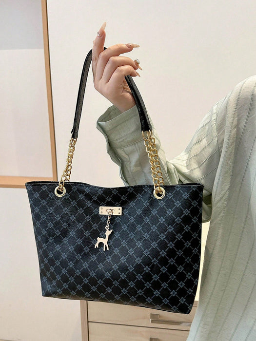 SHEIN Bolso de mano de gran capacidad para mujer,vintage - Quierox - Tienda Online