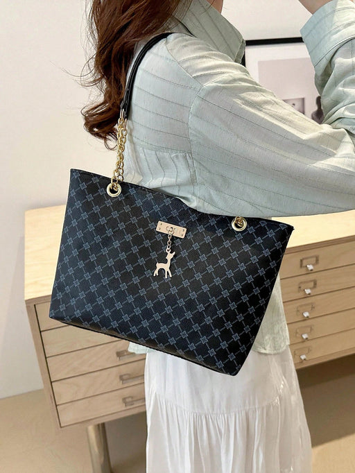 SHEIN Bolso de mano de gran capacidad para mujer,vintage - Quierox - Tienda Online