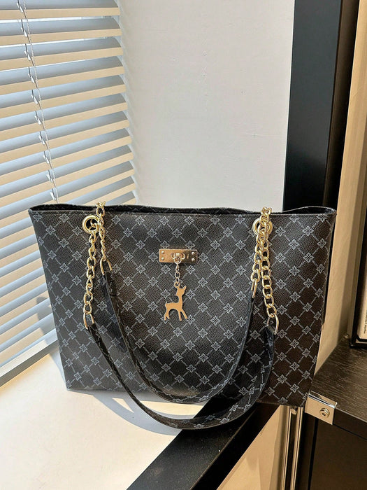SHEIN Bolso de mano de gran capacidad para mujer,vintage - Quierox - Tienda Online