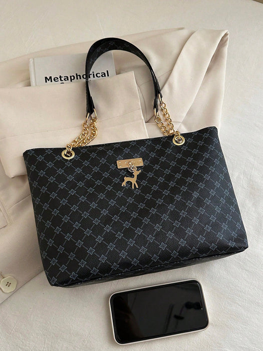 SHEIN Bolso de mano de gran capacidad para mujer,vintage - Quierox - Tienda Online