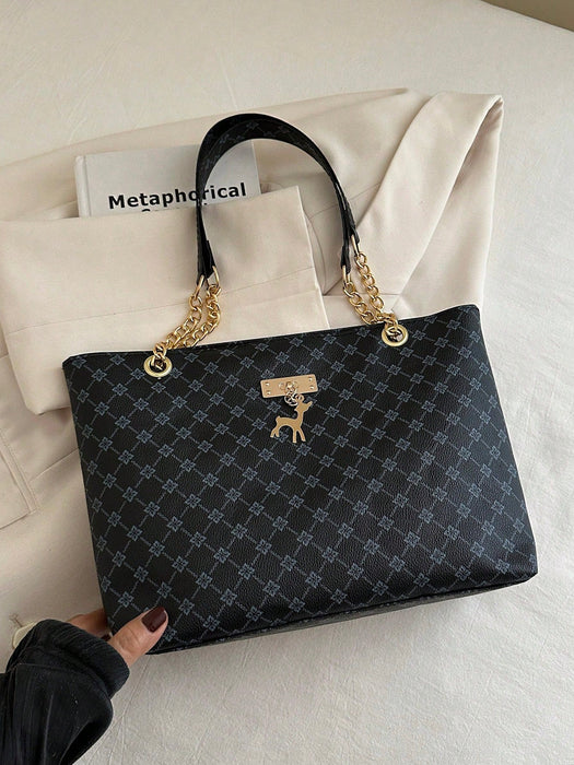 SHEIN Bolso de mano de gran capacidad para mujer,vintage - Quierox - Tienda Online
