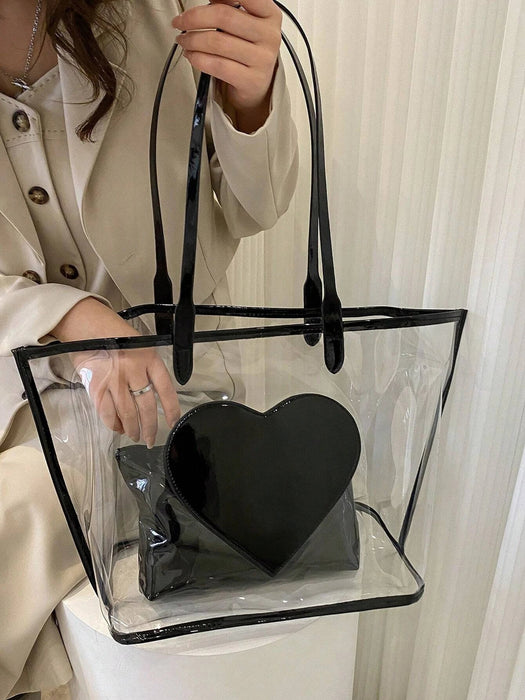 Shein bolso de mano para madres de gran capacidad, transparente - Quierox - Tienda Online