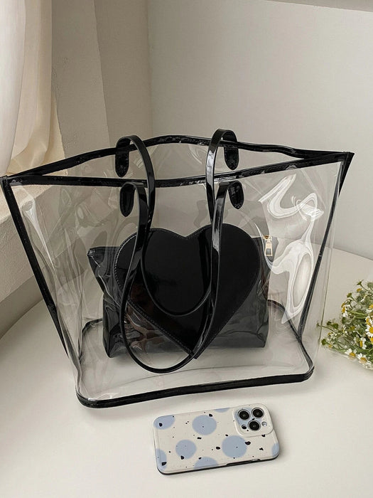 Shein bolso de mano para madres de gran capacidad, transparente - Quierox - Tienda Online