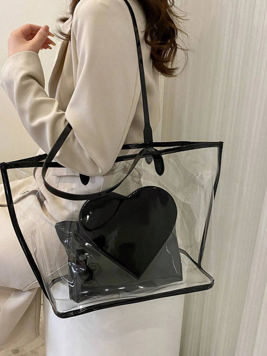 Shein bolso de mano para madres de gran capacidad, transparente - Quierox - Tienda Online