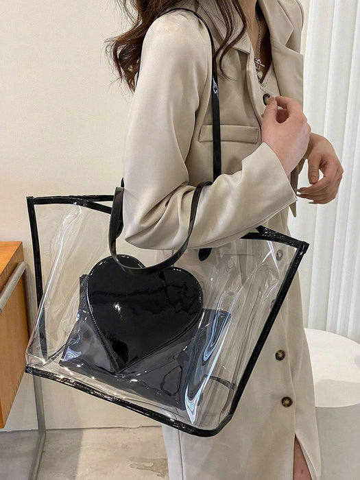 Shein bolso de mano para madres de gran capacidad, transparente - Quierox - Tienda Online