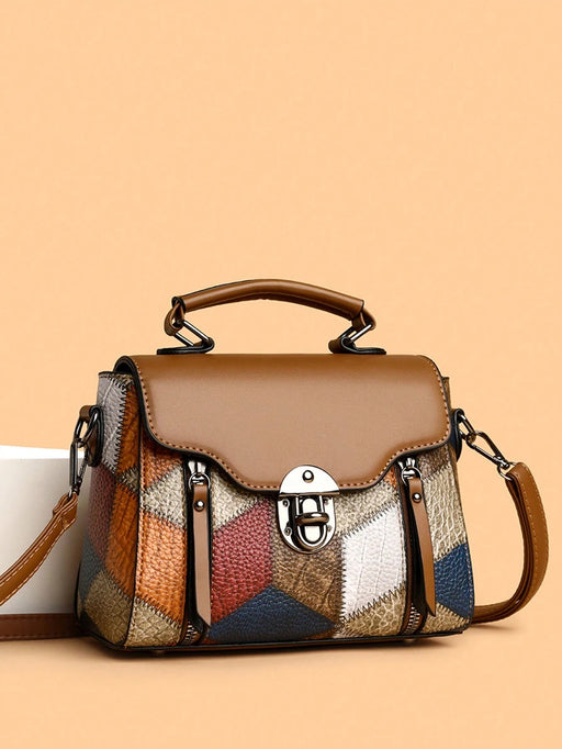 Shein Bolso de mano retro minimalista con cierre abatible y detalles metálicos - Quierox - Tienda Online