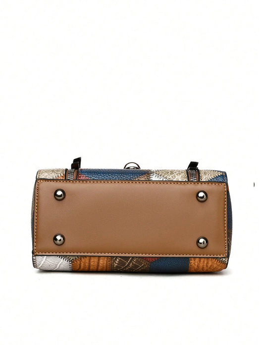 Shein Bolso de mano retro minimalista con cierre abatible y detalles metálicos - Quierox - Tienda Online