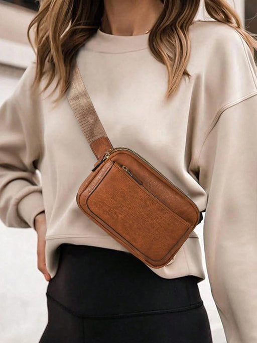 Shein Bolso de pecho mini minimalista vintage para mujer PINCNEL, riñonera deportiva impermeable - Quierox - Tienda Online