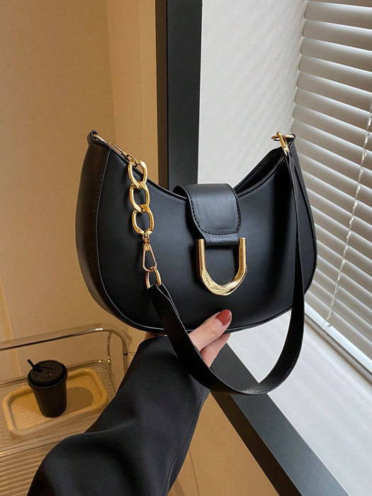 SHEIN Bolso estilo hobo ligero, informal, con cremallera pequeña - Quierox - Tienda Online