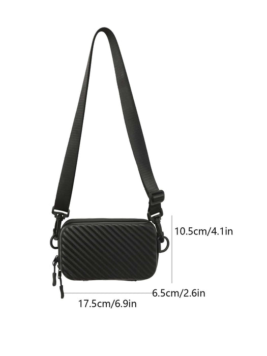 Shein Bolso tipo caja para hombre, bandolera, bandolera, bolso cuadrado pequeño, cartera impermeable - Quierox - Tienda Online