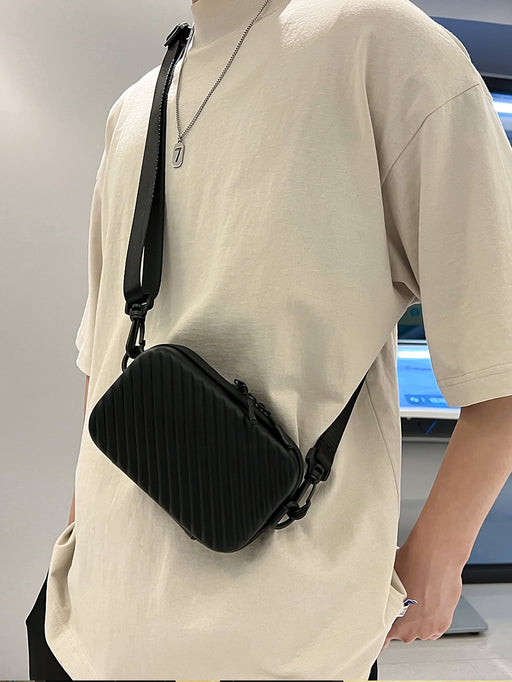 Shein Bolso tipo caja para hombre, bandolera, bandolera, bolso cuadrado pequeño, cartera impermeable - Quierox - Tienda Online