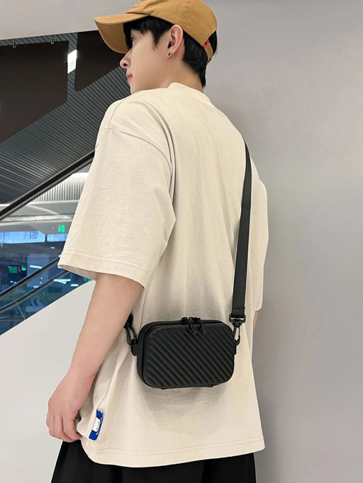 Shein Bolso tipo caja para hombre, bandolera, bandolera, bolso cuadrado pequeño, cartera impermeable - Quierox - Tienda Online