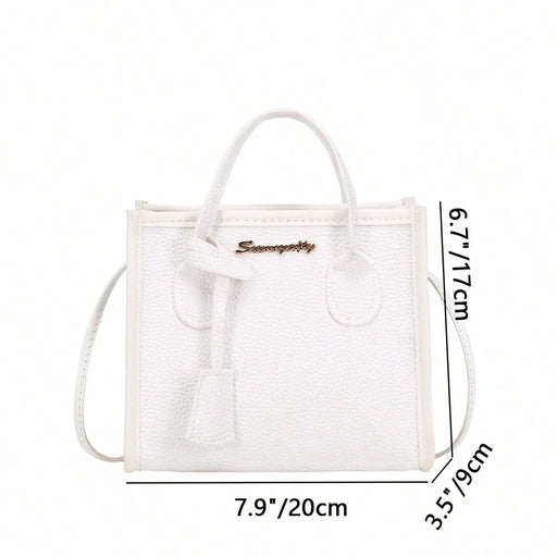 SHEIN Bolso Tipo Tote Cuadrado De Moda Con Correa De Cadena - Quierox - Tienda Online