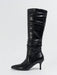 SHEIN Botas de punta puntiaguda con pliegues de cuero sintético - Quierox - Tienda Online