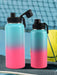 Shein Botella deportiva de acero inoxidable con aislamiento al vacío y color degradado, 1100ml - Quierox - Tienda Online