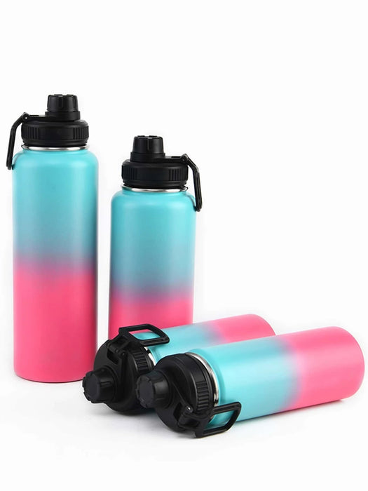 Shein Botella deportiva de acero inoxidable con aislamiento al vacío y color degradado, 1100ml - Quierox - Tienda Online