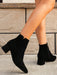 SHEIN Botines negros sencillos y modernos para mujer, ideales para otoño/invierno - Quierox - Tienda Online