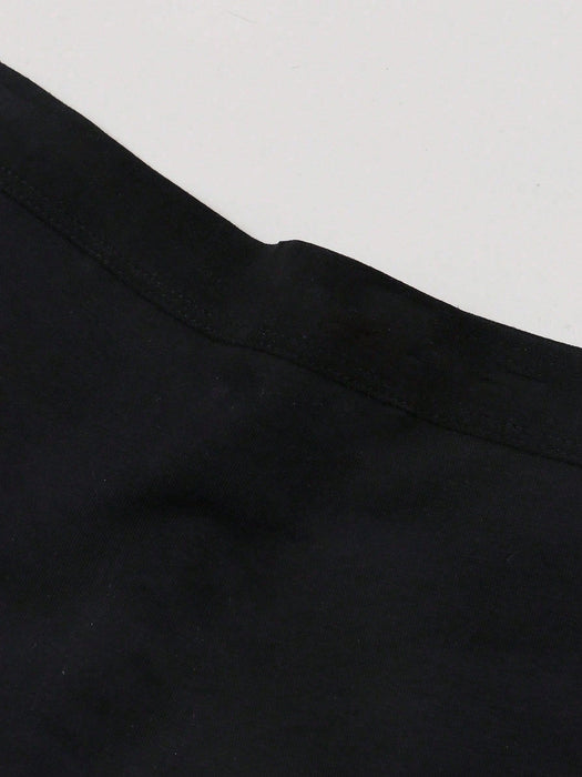 Shein Bragas negras estampadas sexy para mujer, con patrón de la letra "Amo a mi esposo" en el trasero - Quierox - Tienda Online