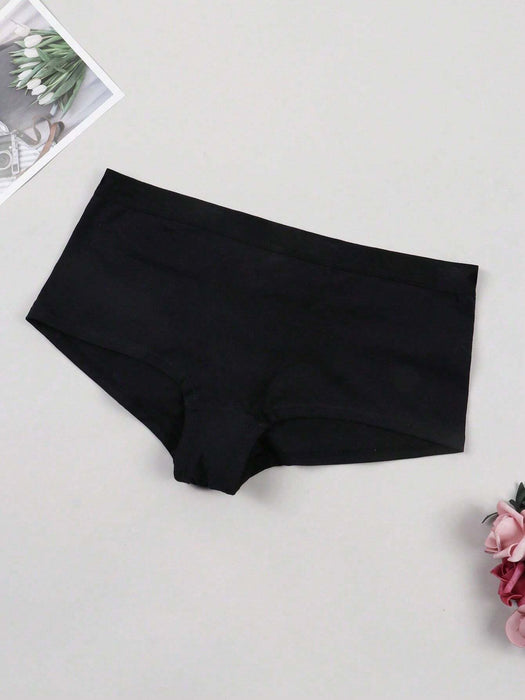 Shein Bragas negras estampadas sexy para mujer, con patrón de la letra "Amo a mi esposo" en el trasero - Quierox - Tienda Online