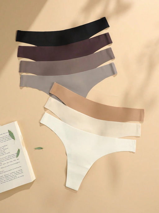 SHEIN Bragas tipo tanga de tela multicolor cómodas y casuales con un ligero estiramiento - Quierox - Tienda Online