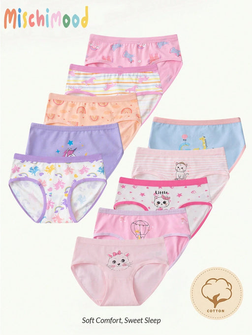 SHEIN Braguitas triangulares de dibujos animados para niña (10 unidades/set) - Quierox - Tienda Online